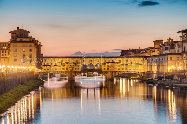 The Ponte Vecchio (Old Bridge) in Florence, Italy.
