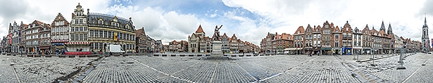 Grand Place of Tournai in Belgium
