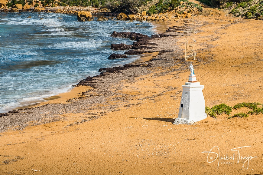 Ramla Beach, the Red Sandy Beach, with it's particularly golden-reddish sand located on the northern side of the Maltese island of Gozo.