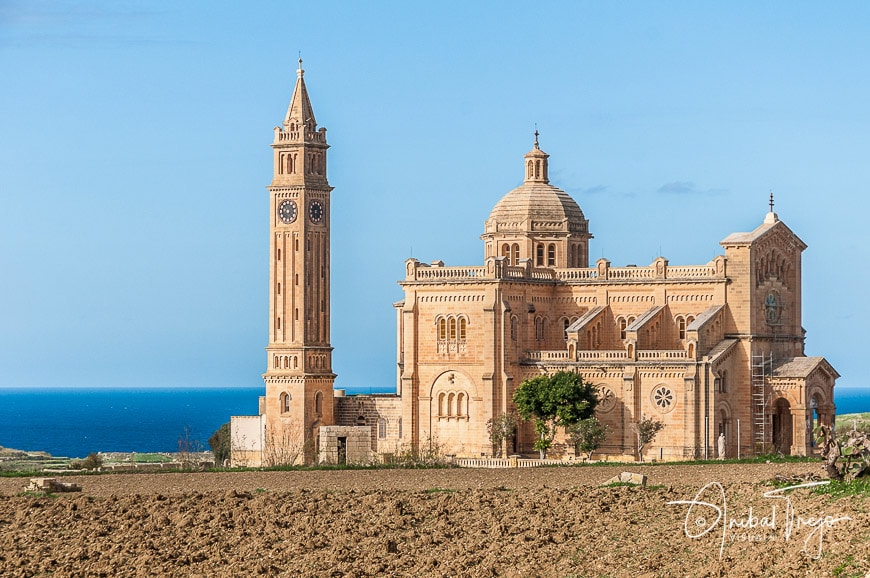 The National Shrine of the Blessed Virgin of Ta' Pinu, parish church and minor basilica located near Gharb on the island of Gozo, Malta