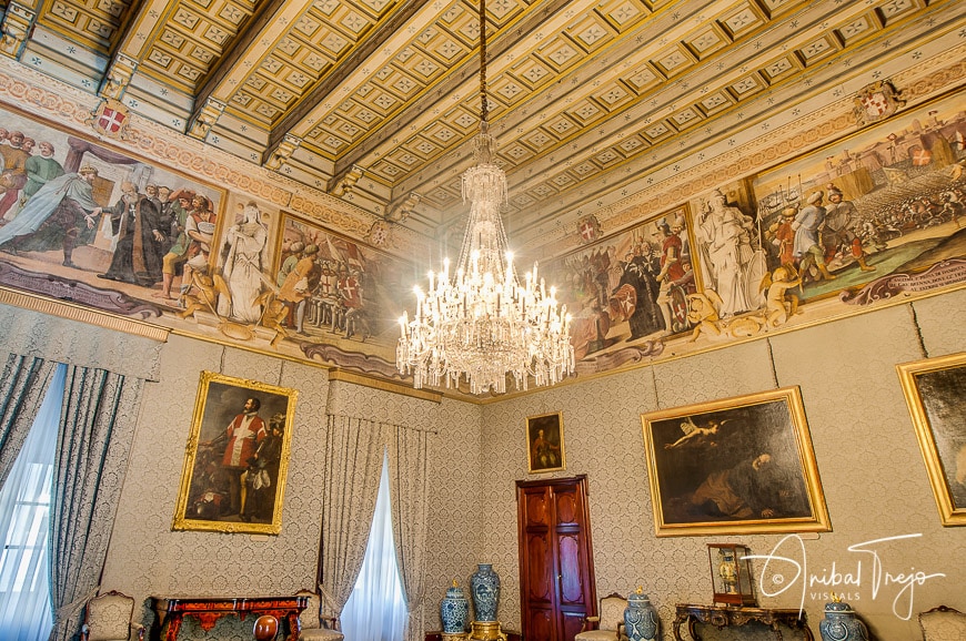 The Grandmaster's Palace which houses the Office of the President of Malta and the House of Representatives in Valletta, Malta