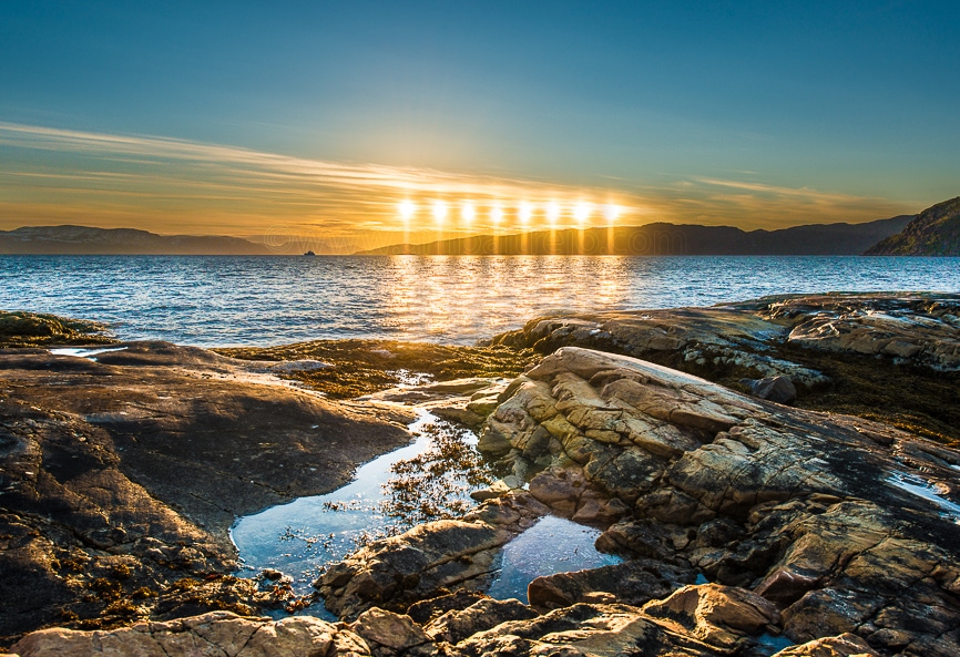 Sol de Medianoche en Laponia Noruega