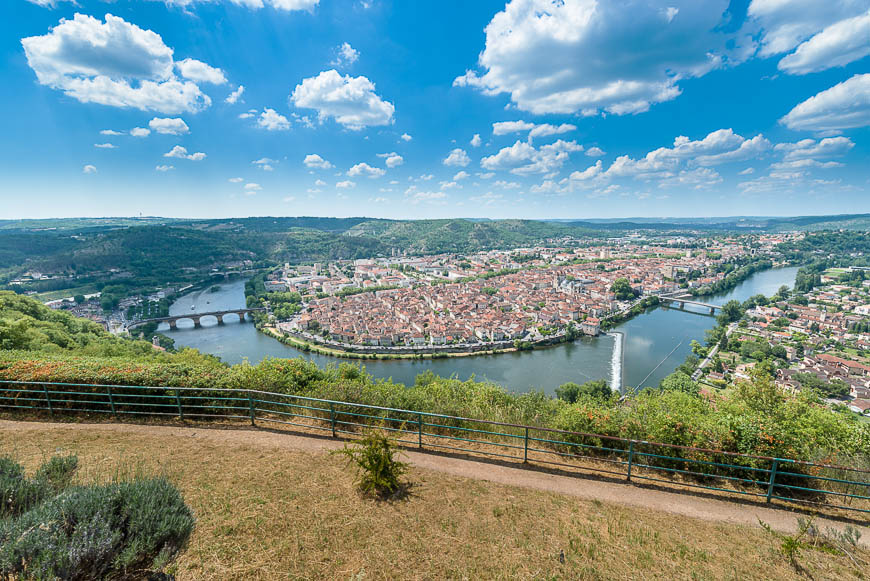 Cahors from Mont Saint Cyr in Lot, France.